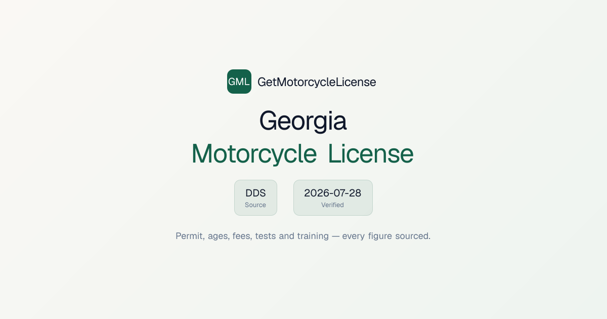 Georgia Motorcycle License Requirements (2026) | GetMotorcycleLicense